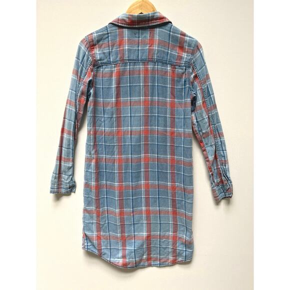 Moussy Faded Long Sleeve Plaid button down Dress Size XS-S - Picture 4 of 6
